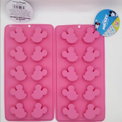 Disney Kitchen | 2 Disney Mickey Silicone Molds For Ice, Chocolate, Gelatin Mexico Exclusive Pink | Color: Pink | Size: Os