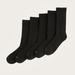 Nautica Men's 5 Pack Athletic Core Basic Crew Sock True Black, OS