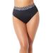 Plus Size Women's High Waist Bikini Bottom by Swimsuits For All in Black White Animal (Size 4)