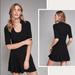 Free People Dresses | Free People Jolene Ribbed Fit And Flare Mini Dress | Color: Black | Size: Xs
