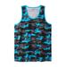 Men's Big & Tall Heavyweight Cotton Tank by KingSize in Electric Turquoise Camo (Size 8XL)