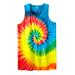 Men's Big & Tall Shrink-Less™ Lightweight Longer-Length Tank by KingSize in Rainbow Tie Dye (Size XL) Shirt