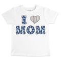 Toddler Tiny Turnip White Los Angeles Dodgers Heart Mom T-Shirt