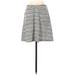 Ann Taylor LOFT Casual A-Line Skirt Mini: Gray Tweed Bottoms - Women's Size Small