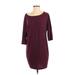 Old Navy Casual Dress - Shift: Purple Solid Dresses - Women's Size X-Small Petite