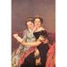 Buyenlarge 'Portrait of the Daughters of Joseph Bonaparte' by Jacques Louis David Painting Print in Black/Red | 30 H x 20 W x 1.5 D in | Wayfair