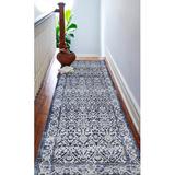 Blue/White 96 x 30 x 0.25 in Area Rug - Canora Grey Eessa Floral Area Rug Polypropylene | 96 H x 30 W x 0.25 D in | Wayfair