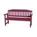 Buyers Choice All Weather Outdoor Bench - Poly Furniture Garden Bench w/ Back Plastic in Red | 36 H x 63 W x 19 D in | Wayfair 711-bench5.dkred