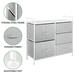 mDesign Storage Dresser Furniture w/ 5 Removable Fabric Drawers in Gray/White | 30.3 H x 32.6 W x 11.4 D in | Wayfair 00135MDCO