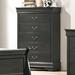 Canora Grey 5 Drawer 31.5" W Solid Wood Chest Wood in Gray | 47.87 H x 31.5 W x 15.75 D in | Wayfair B7CFDEE21C4E4D7EA2B5D27A8CA7EC65