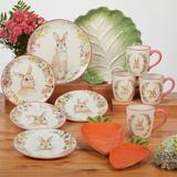 Certified International Easter Garden 16 Piece Dinnerware Set, Service for 4 Ceramic/Earthenware/Stoneware in Orange/Pink/White | Wayfair 88963RM