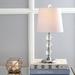 Rosdorf Park Dashai Crystal Mini 19" Table Lamp Linen/Crystal in White | 20 H x 9 W x 9 D in | Wayfair 1BD3C172408C410E84996D24DA9C2A05