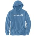 Carhartt Signature Logo Midweight Hoodie, weiss-blau, Größe L