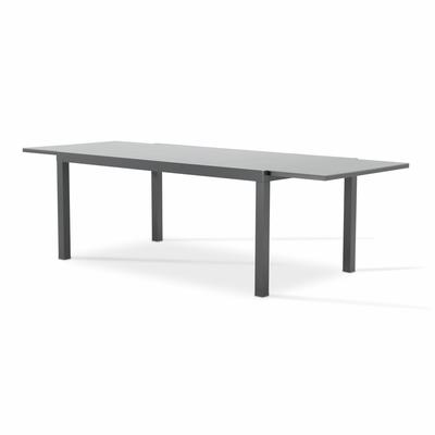 Table de jardin en aluminium gris anthracite 260/180×100 cm