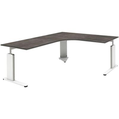 röhr Winkel-Schreibtisch »Objekt Plus« links mit C-Fuß grau, 180x82x820 cm Image