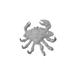 Cast Iron Decorative Crab with Six Metal Wall Hooks - 6" L x 1.5" W x 7" H