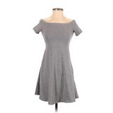 Old Navy Casual Dress - A-Line: Gray Print Dresses - Women's Size Small