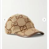 Gucci Accessories | Gucci Leather-Trimmed Monogrammed Canvas Baseball Cap Hat | Color: Brown/Tan | Size: Os