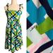 Lilly Pulitzer Dresses | Lilly Pulitzer Colorful Geometric Sundress Tie Straps Dress Empire Waist 6 | Color: Blue/Green | Size: 6