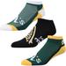 For Bare Feet Oakland Athletics Flash Ankle Socks 3-Pack Set