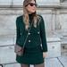 Zara Skirts | Blogger's Fave! Zara Tweed Mini Skirt Sz Xs Nwt | Color: Green | Size: Xs