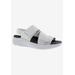 Extra Wide Width Women's Sutton Sandal by Drew in White Silver Combo (Size 11 WW)