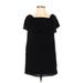 Aqua Casual Dress - Shift: Black Print Dresses - Women's Size X-Small