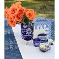 Euro Ceramica Butter Dish & Spoon Rest (2 Piece Set) Ceramic in Blue/White | 4 H x 3.9 W x 4 D in | Wayfair BGN-86-5347