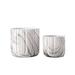 Urban Trends 2-Piece Cement Pot Planter Set in White | 5.75 H x 6.25 W x 6.25 D in | Wayfair 19304