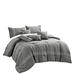 ESCA Microfiber 7 Piece Comforter Set Polyester/Polyfill/Microfiber in Gray | Queen Comforter + 6 Additional Pieces | Wayfair J22189V Q