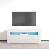 Meble Furniture TV Stand for TVs up to 88" Wood in White | 17.7 H x 42.5 W x 14.6 D in | Wayfair ARM-TV-WHITE