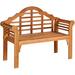 Astoria Grand Earnest Garden Outdoor Bench Wood/Natural Hardwoods in Brown/White | 38 H x 48.5 W x 21 D in | Wayfair