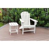 NewTechWood Atlantic Classic Outdoor Plastic/Resin Adirondack Chair in White | 38 H x 30.75 W x 32.88 D in | Wayfair P011-898