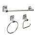 ARISTA Leonard Collection 3-Piece Bathroom Hardware Set In Satin Nickel Metal in Gray | Wayfair 1701-3SET-CH