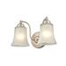 Longshore Tides Krenzke 2-Light Dimmable Satin Nickel Vanity Light in Gray | 8 H x 12 W x 12 D in | Wayfair 78B4451D58DA43589ABF4C2FEB7A9380