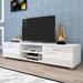 Latitude Run® TV Stand, Media Console, tv console w/ Open Shelves Wood in White | 13.78 H x 62.99 W x 15.75 D in | Wayfair