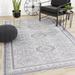 Gray 118 x 79 x 0.34 in Area Rug - Dakota Fields Herakleios Geometric Area Rug in Grey Viscose | 118 H x 79 W x 0.34 D in | Wayfair