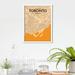 17 Stories Toronto City Map Graphic Art In Vintage Paper in Orange | 24 H x 18 W x 0.05 D in | Wayfair 39BB6DAB188F406C94A4E9BEB97927C1