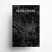 17 Stories Nuremberg City Map Graphic Art Paper in Black | 17 H x 11 W x 0.05 D in | Wayfair 8D417CC2AA3644B68A42B707C38C6571