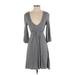 Old Navy Casual Dress - A-Line: Gray Print Dresses - Women's Size Small