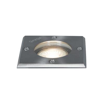 Bodeneinbaustrahler für außen Edelstahl gebürstet 10,5 cm IP65 - Basic Square Image