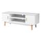 Meuble TV style scandinave avec 2 portes blanc