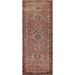 Vintage Pink Traditional Gharajeh Persian Wool Runner Rug Hand-knotted - 3'10" x 10'0"