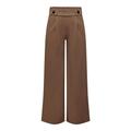 Damen JDY Marlene Hose Weit Geschnitten Schlupf Stoffhose GEGGO New Long Culotte Flare Pants, Farben:Hellbraun, Größe:XXS / 34L