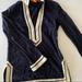 Tory Burch Tops | Classic Navy & White Tory Burch Tunic - Sz 6 | Color: Blue/White | Size: 6