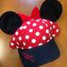 Disney Accessories | Disney Parks Minnie Mouse Youth Baseball Cap Hat Ears Bow Snapback Polka Dot Red | Color: Black/Red | Size: Youth