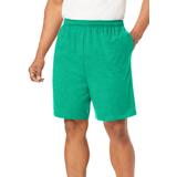 Men's Big & Tall Lightweight Jersey Shorts by KingSize in Heather Tidal Green (Size XL)