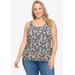 Plus Size Women's Disney Minnie Mouse Tank Top Shirt All-Over Print Red T-Shirt by Disney in Grey (Size 4X (26-28))