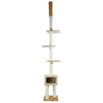 Santander Cat Tower Floor to Ceiling by TRIXIE in Beige