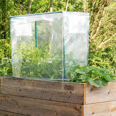 Hochbeetabdeckung 'Eckig s' transparent s / 88 x 55 x 95 cm - Vitavia